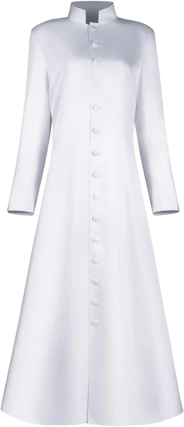 Women's Clergy Robes Costume Minister Church Robe Priest Cassock Pastor Minister Coat 2023 Halloween Cosplay Cloaks