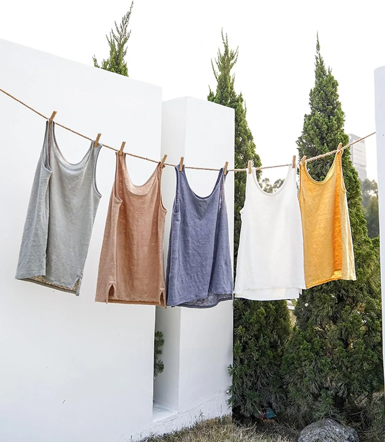Women's Cotton Linen Camisole Tank Top Breathable T-Shirt Blouse Tank Summer Sleeveless Shirts