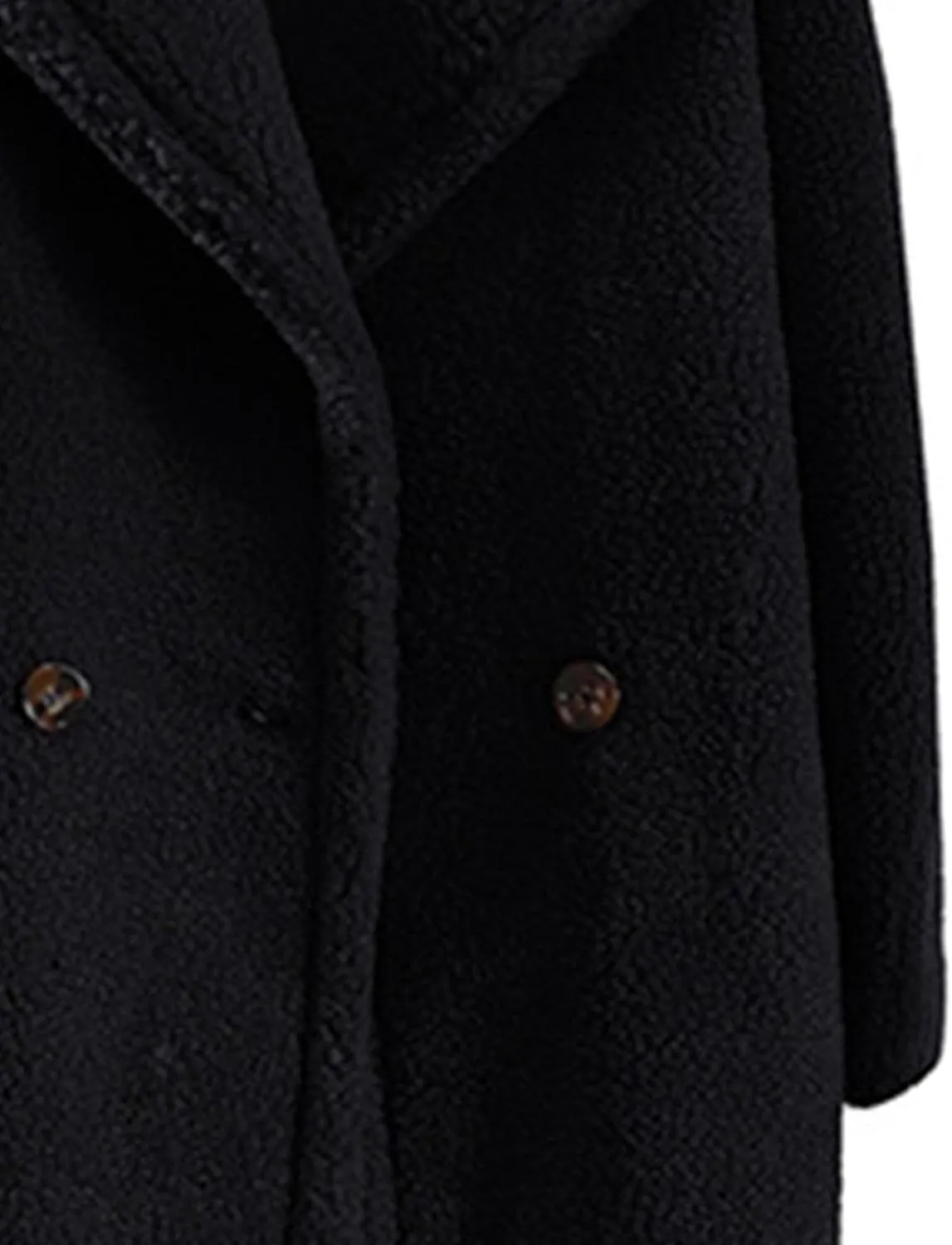 Women's Fleece Lapel Collar Trench Coat Open Front Long Cardigan Overcoat Winter Warm Outwear Jackets