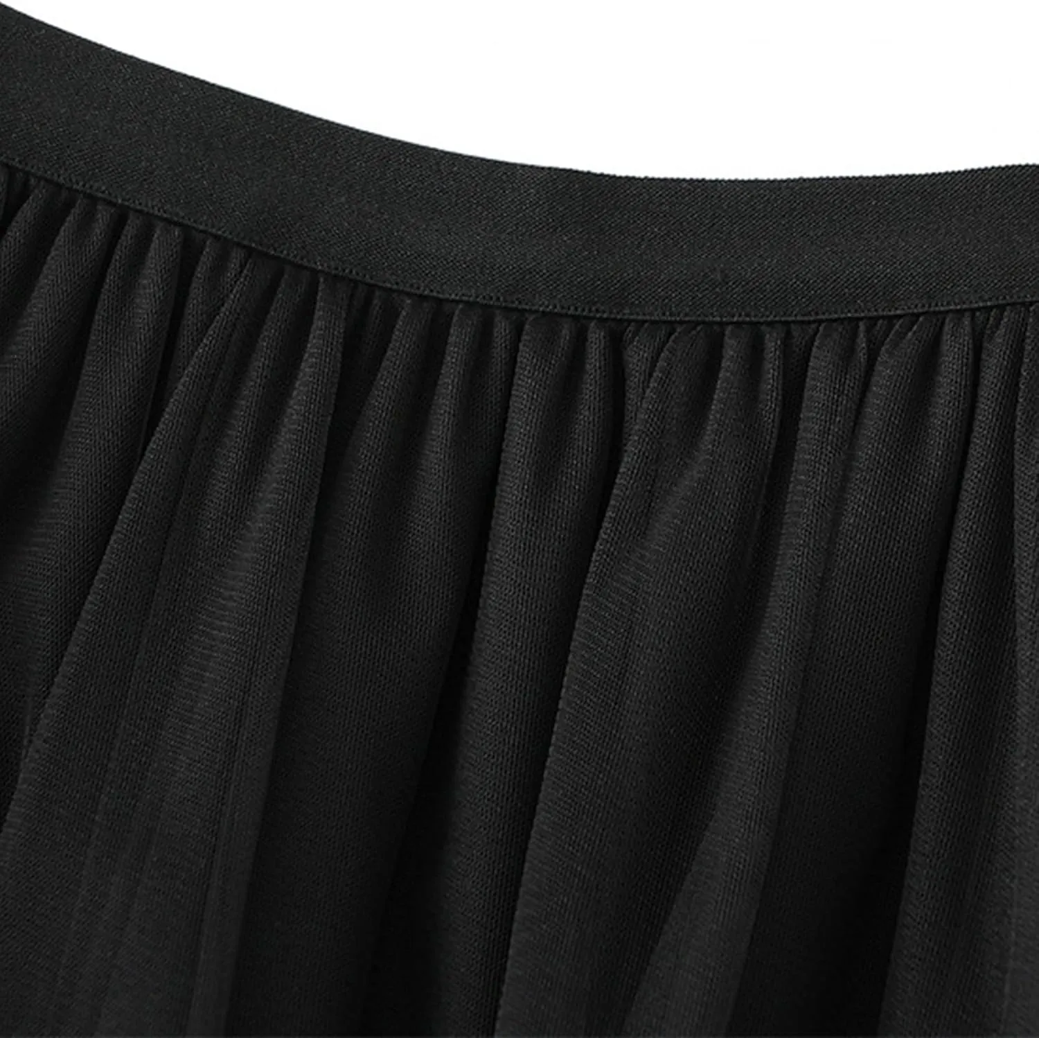 Women's Layered Long Tulle Skirt Color Block Ankle-Length A-Line High Waisted Mesh Maxi Skirt for Evening Party Club