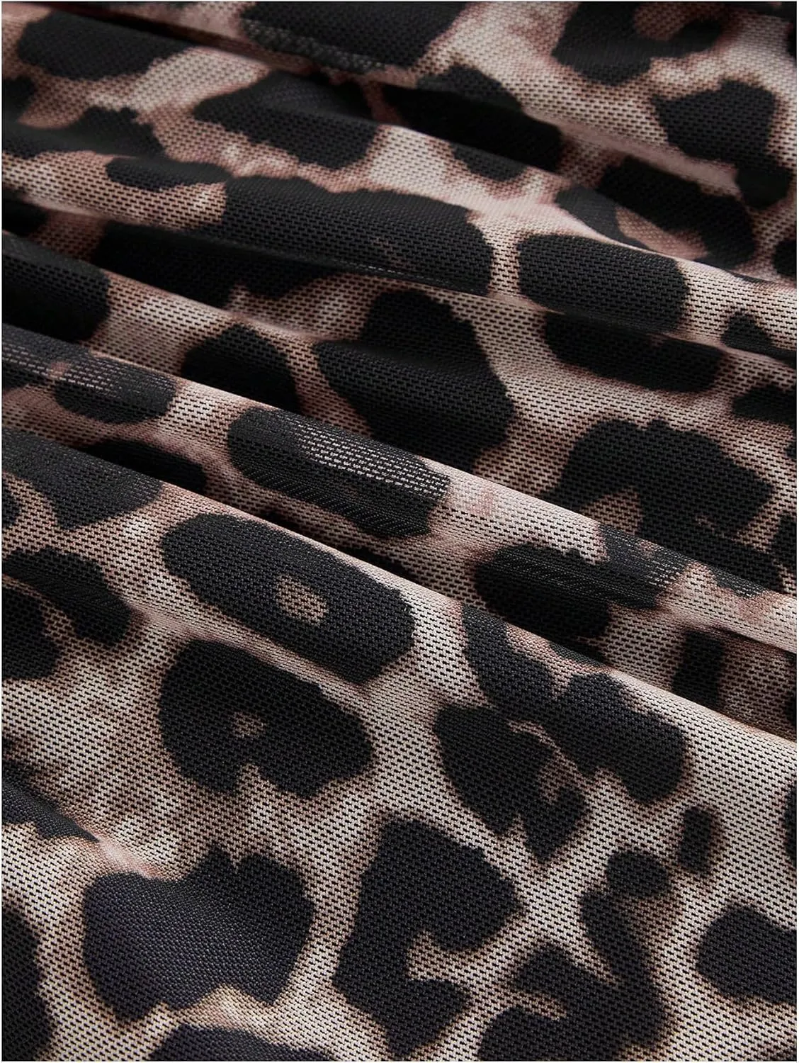 Women's Plus Size Y2K Leopard Print Cami Top Tie Shoulder Ruffle Hem Peplum Camisole