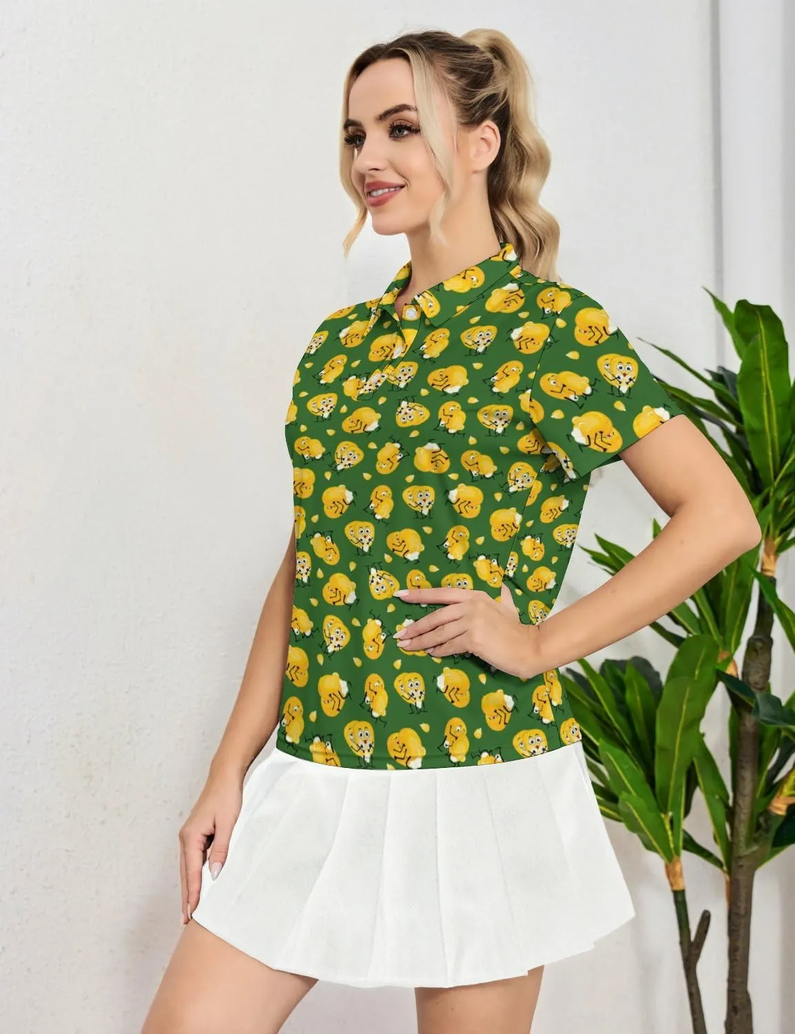 Womens Polo Shirts Hawaiian Golf Shirts Short Sleeve Moisture Wicking Quick Dry Athletic Sport Golf Outfit for Women