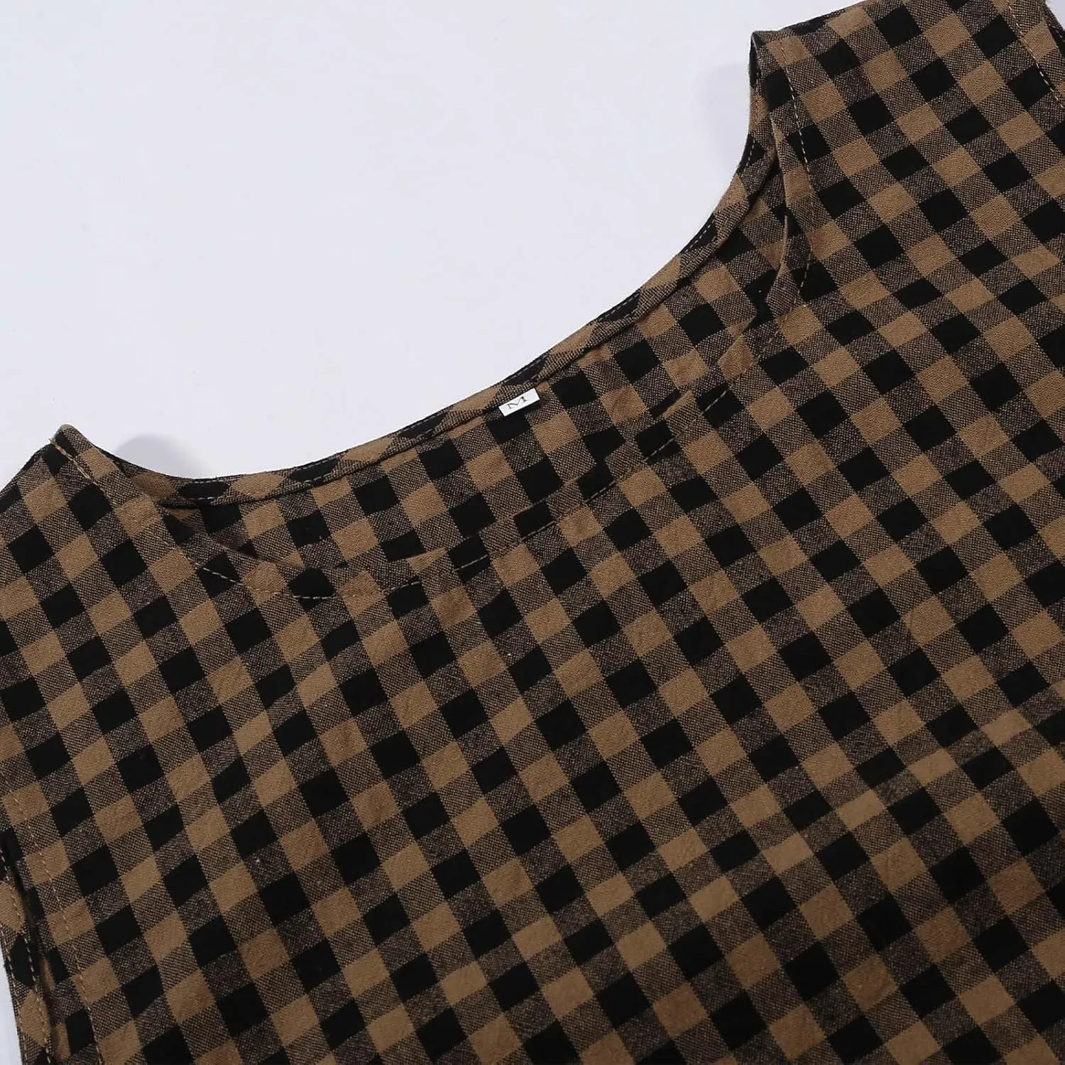 Womens Striped 2 Piece Lounge Pants Sets Y2k Gingham Outfits Sleeveless Tank Top and Wide Leg Barrel Pant Casual Suits