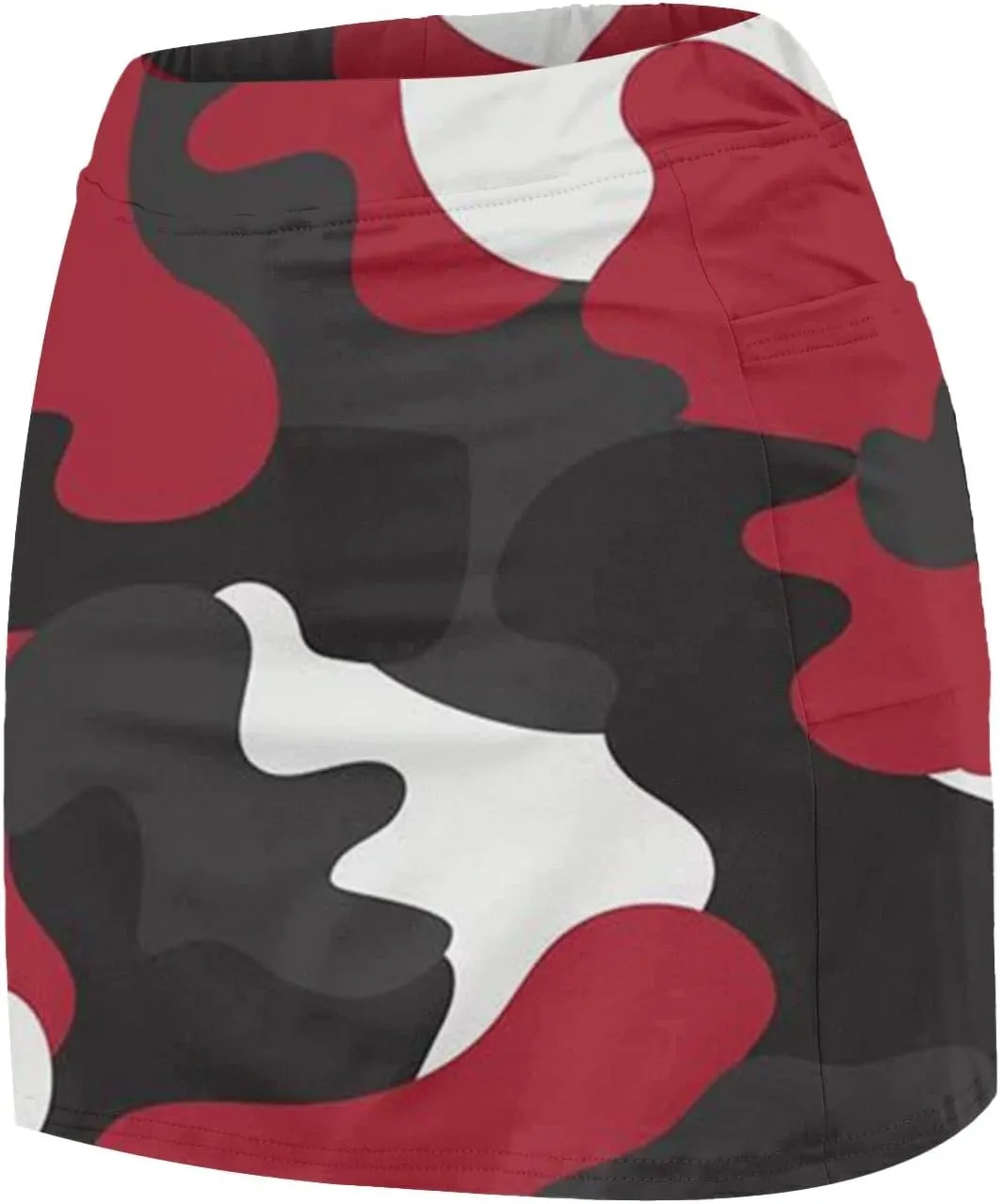 Womens Summer Mini Skirts Active Workout Running Tennis Skort 2024 Plus Size Golf Camouflage Printed 2 in 1 Shorts Activewear