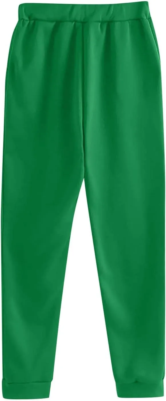 Womens Sweatsuits 2 Piece Set 2024 Oversized Hoodies Baggy Sweatpants With Pockets Fall Winter Y2K Lounge Tracksuit