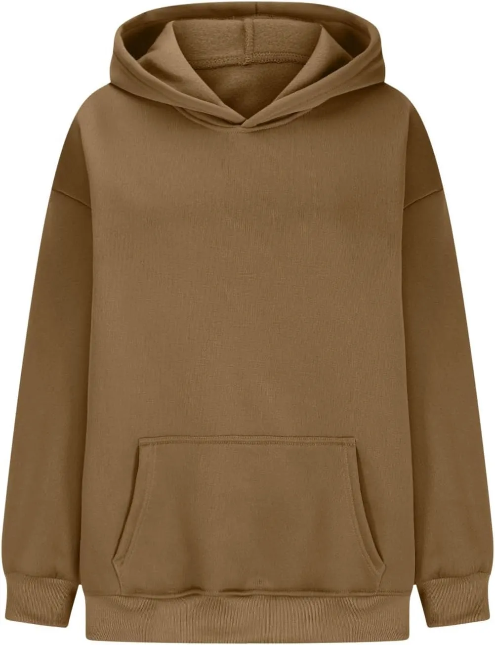 Womens Thick Oversized Pullover Hoodie with Front Pocket Casual Loose Fit Sweatshirt 2025 Fashion Fleece Sweater Tuinc