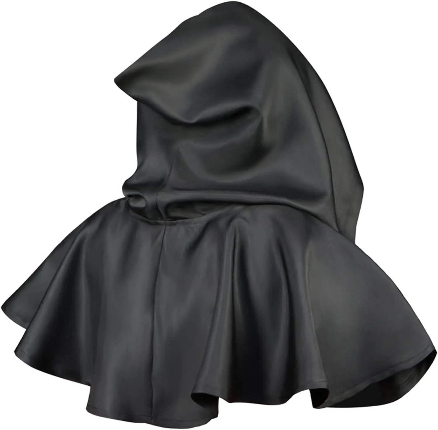 XIAXOGOOL Halloween Grim Cowl Cloak Cosplay Costumes Hooded Poncho for Men Women Mini Cape with Hood Medieval Short Cloaks